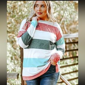 Drop shoulder long sleeve shirt